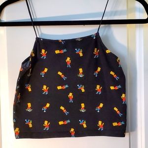 Forever 21 Bart Simpson Crop Top Size S